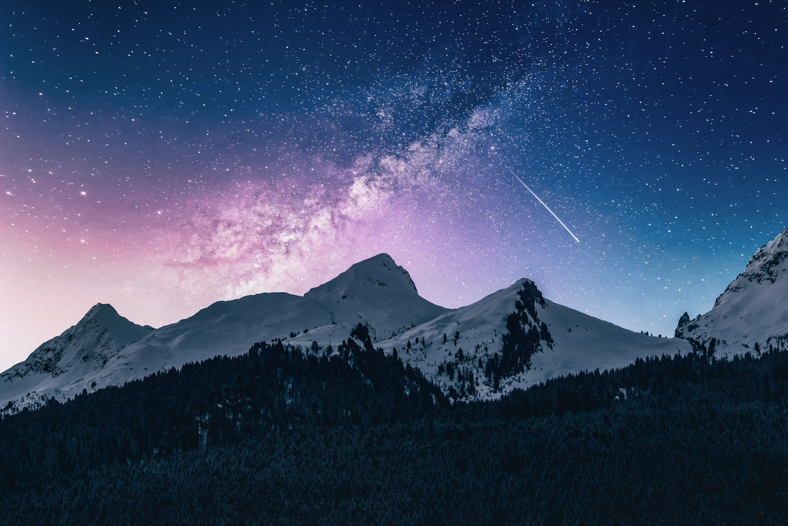 Starry night cosmic sky